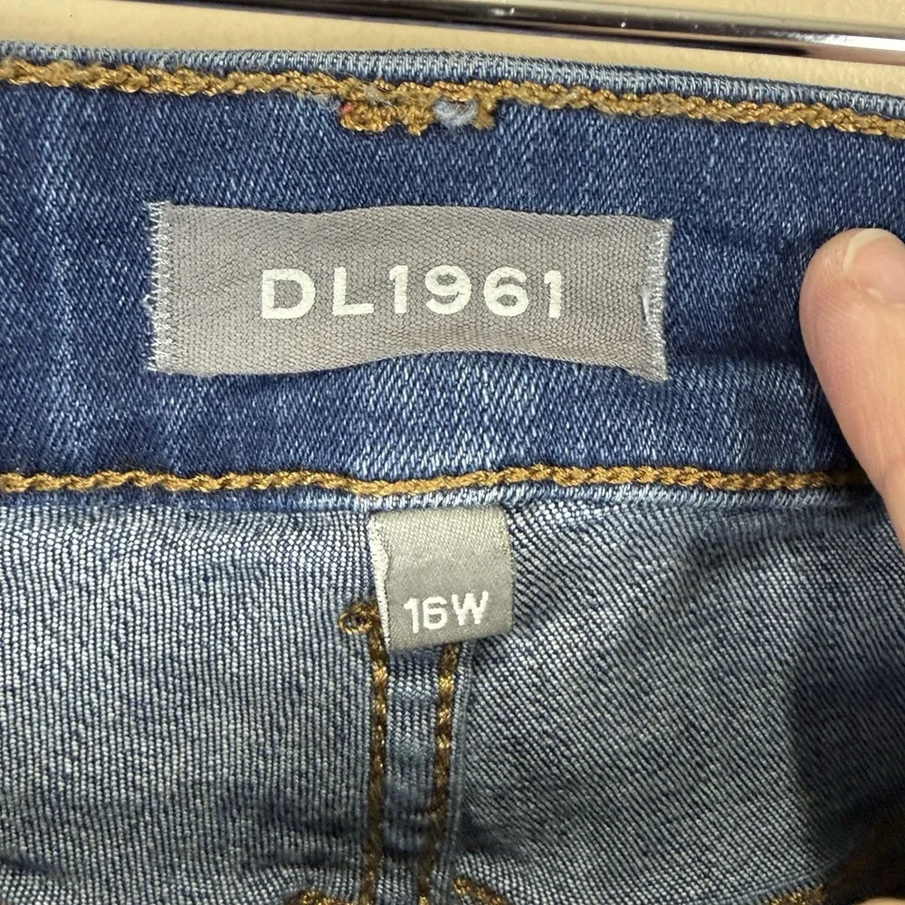 DL1961 Florence Skinny Jeans 16W Mid Rise Instasculpt Ankle‎ Denim Raw Hem